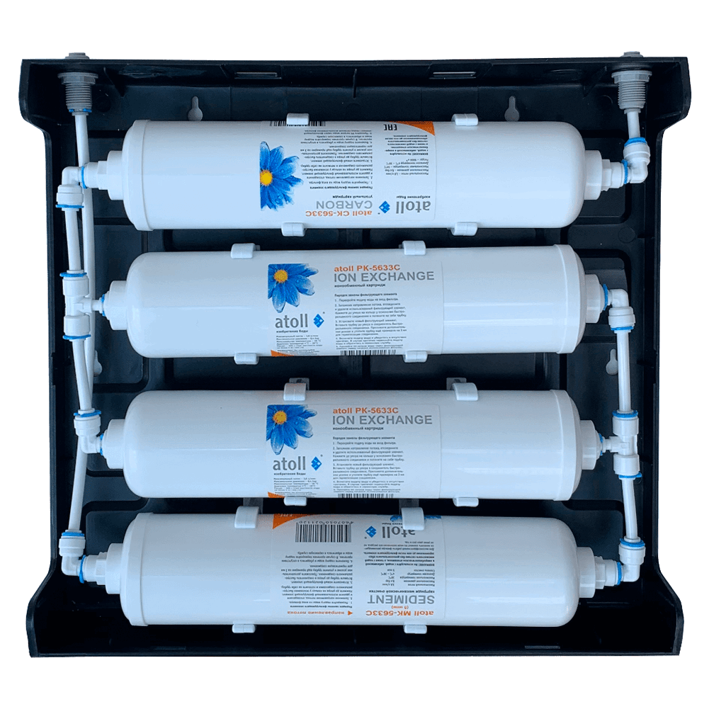 В корпусе Atoll Slim D-40s находятся 4-е фильтрующих модуля.