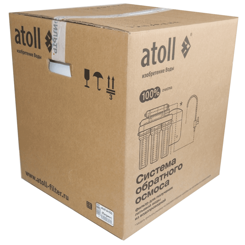 Упаковка системы обратного осмоса Atoll A-550 Патриот