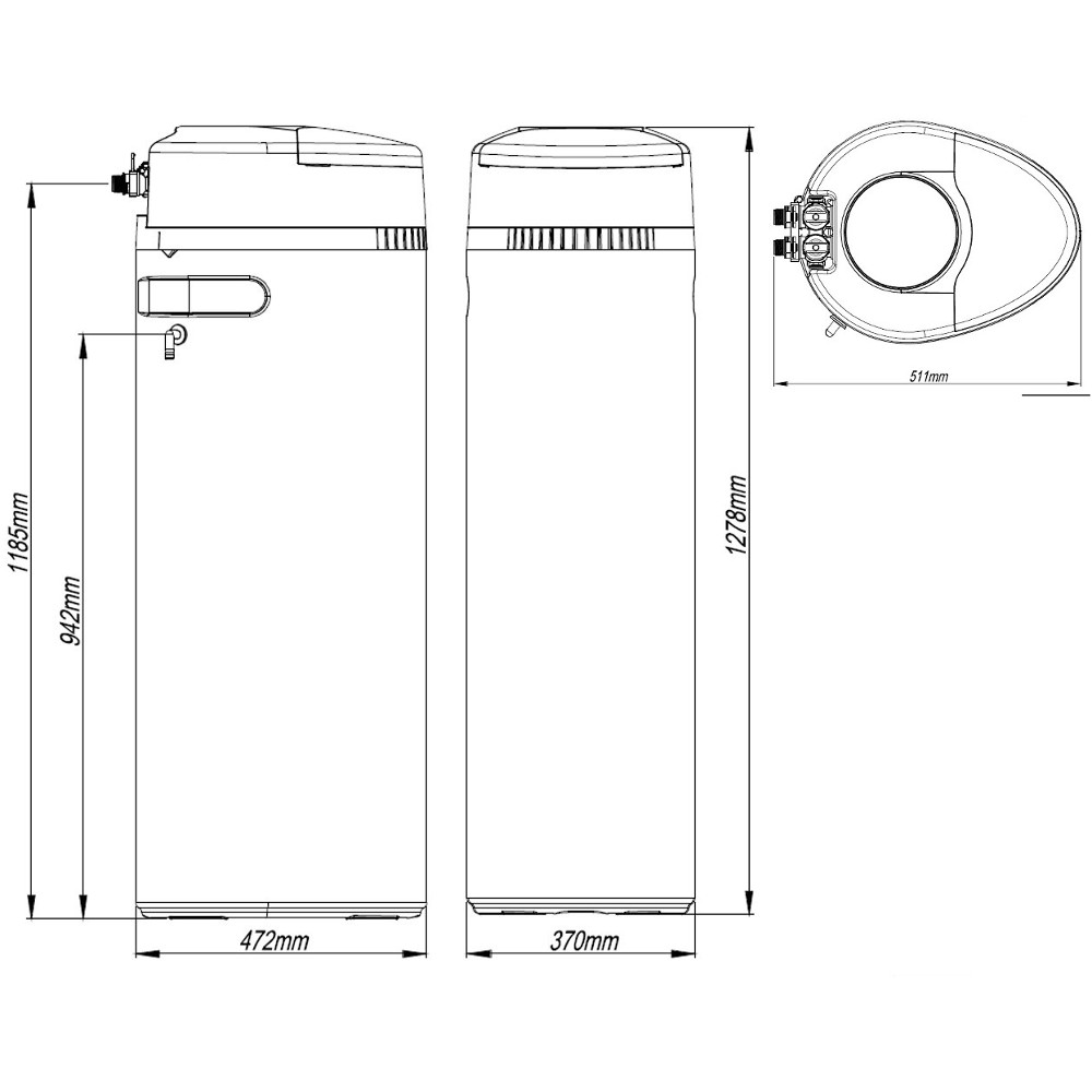 Кабинетная система водоподготовки Atoll Excellence B-45МH (умягчение, удаление железа, марганца, сероводорода)