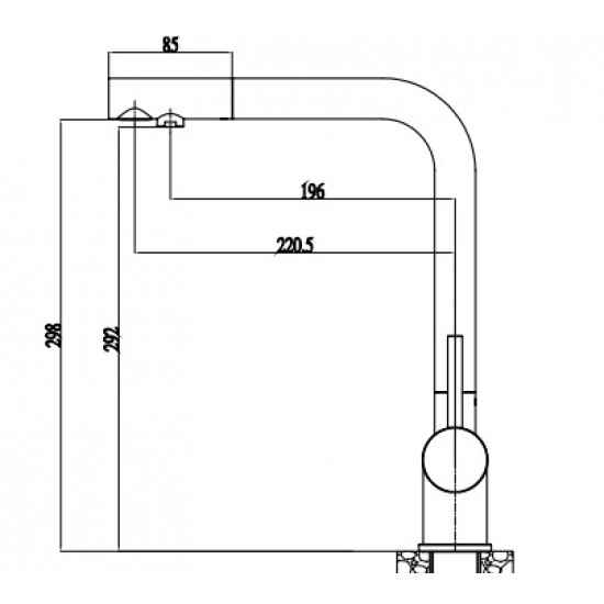 Paulmark Комбинированный смеситель SKALEN Sk213020-BG матовое золото