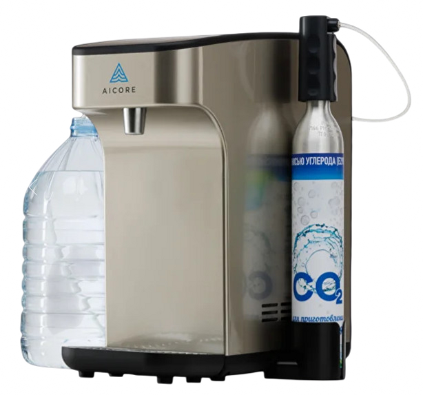 Настольный диспенсер с газацией воды AICORE DCT002-S1-CAG-IL