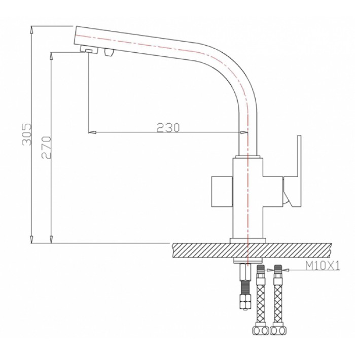 Zorg Комбинированный смеситель ZR 311 YF хром
