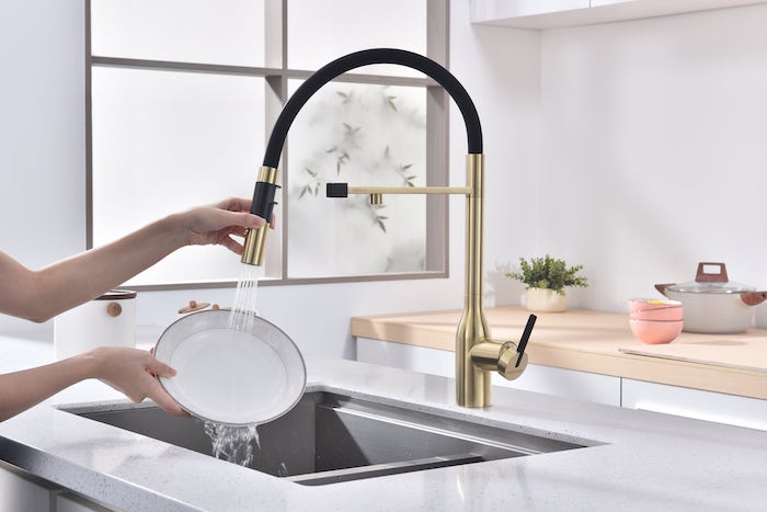 Paulmark Комбинированный смеситель MAGNETO ONE Ma213188-SBG золото