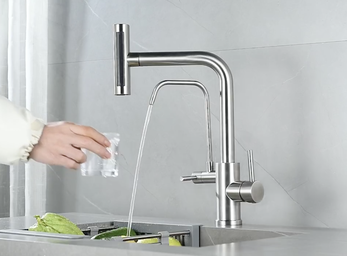 Zorg Комбинированный смеситель SH 091 INOX нержавеющая сталь