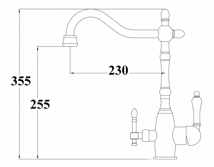 Zorg Комбинированный смеситель ZR 312 YF-33 BR Light светлая бронза