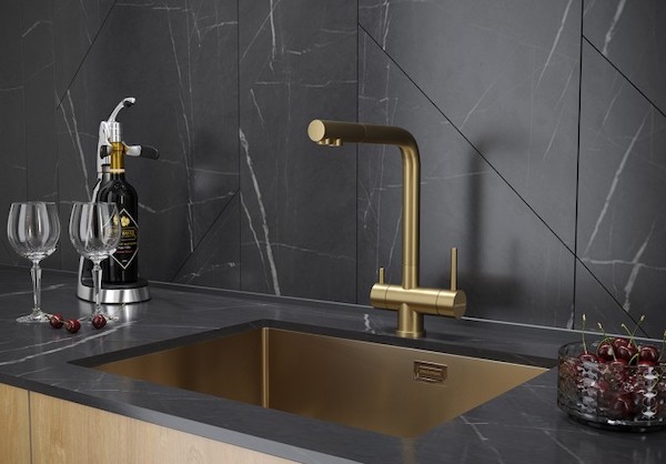 Paulmark Комбинированный смеситель SKALEN Sk213020-BG матовое золото