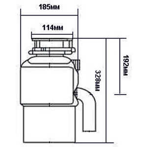 Измельчитель пищевых отходов ZORG ZR-38 D Графит