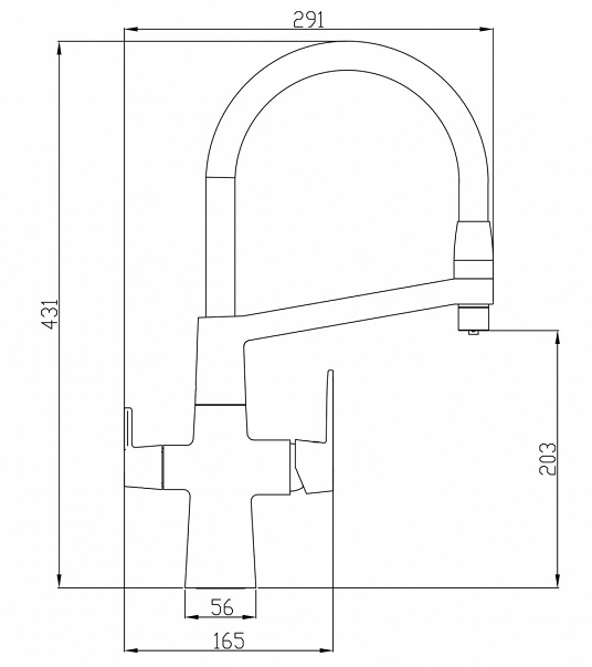 Zorg Комбинированный смеситель SH 818-8 BR бронза