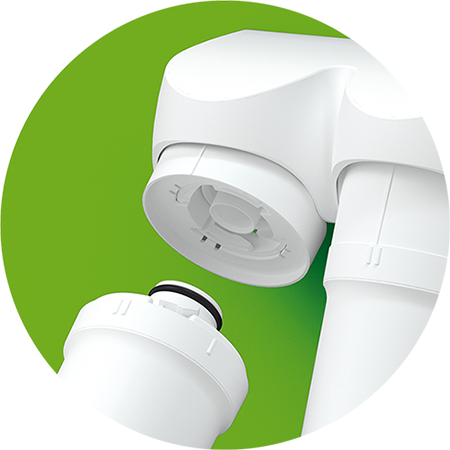 Замена отработавших картриджей и мембраны без дополнительных инструментов за счет запатентованной системы крепления QUICKLOCK.