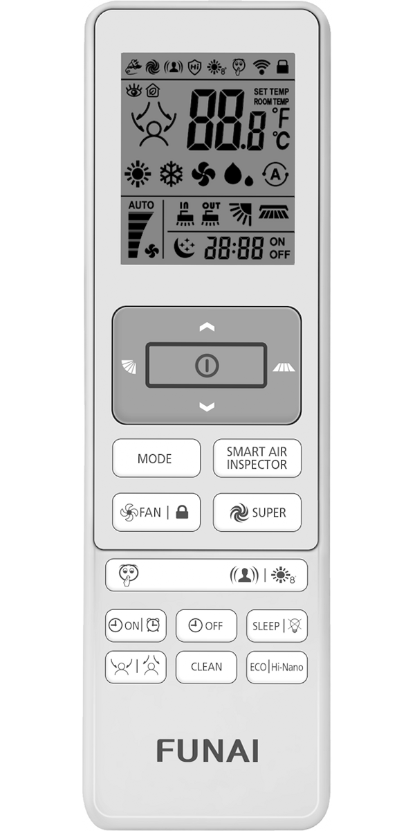 Пульт ДУ FUNAI Бытовая сплит-система RACI-EM25HP.D04