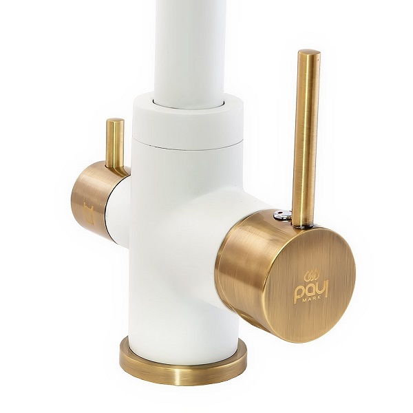 Paulmark Комбинированный смеситель Essen Es213011-431-BR белый/бронза