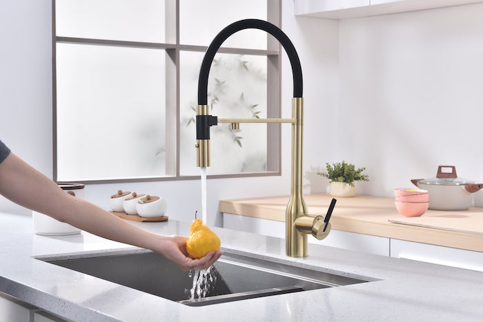 Paulmark Комбинированный смеситель MAGNETO ONE Ma213188-SBG золото