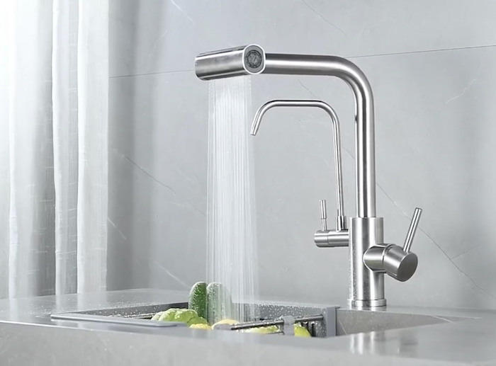 Zorg Комбинированный смеситель SH 091 INOX нержавеющая сталь