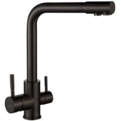 Zorg Комбинированный смеситель SH 801 INOX GRAFIT PVD графит