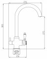 Zorg Комбинированный смеситель SH 723 BLACK BR бронза, черный металлик