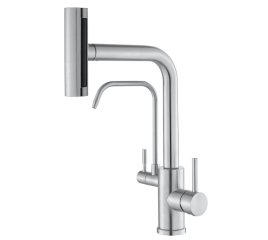 Zorg Комбинированный смеситель SH 091 INOX нержавеющая сталь