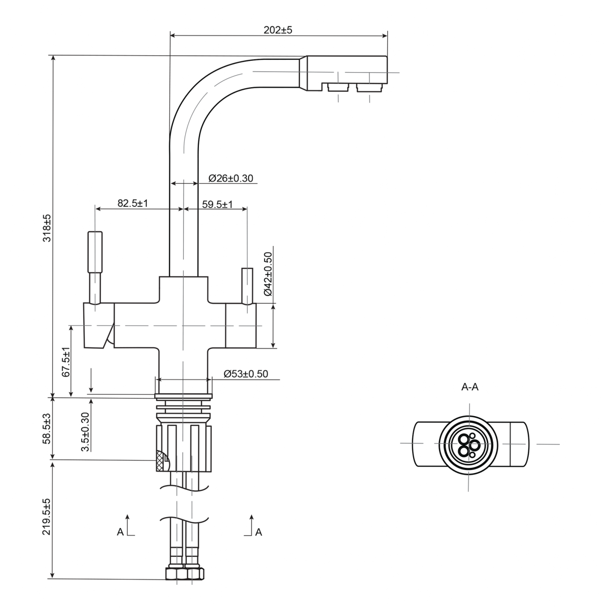 Гейзер Комбинированный смеситель Lux (25431) хром