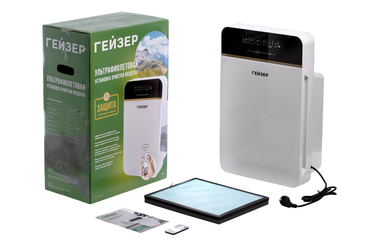 Комплектация Ультрафиолетовая установка очистки воздуха Гейзер-2 (36740)