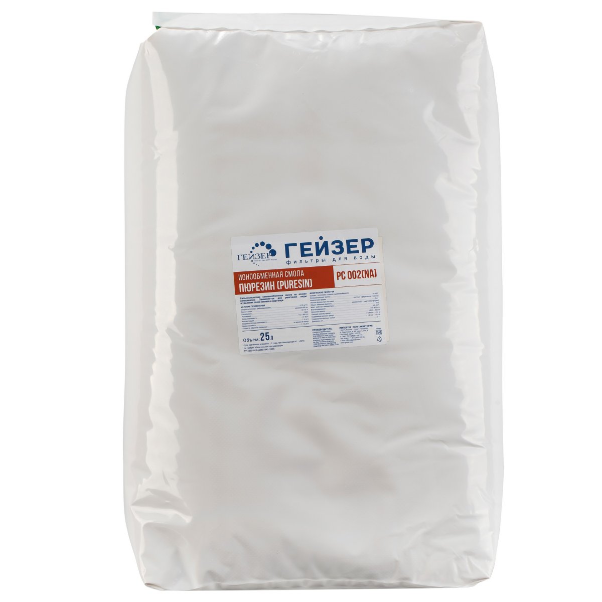 Гейзер Ионообменная смола ПЮРЕЗИН РС 002 40089