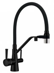 Zorg Комбинированный смеситель ZR 356 YF-BLACK NICKEL черный матовый