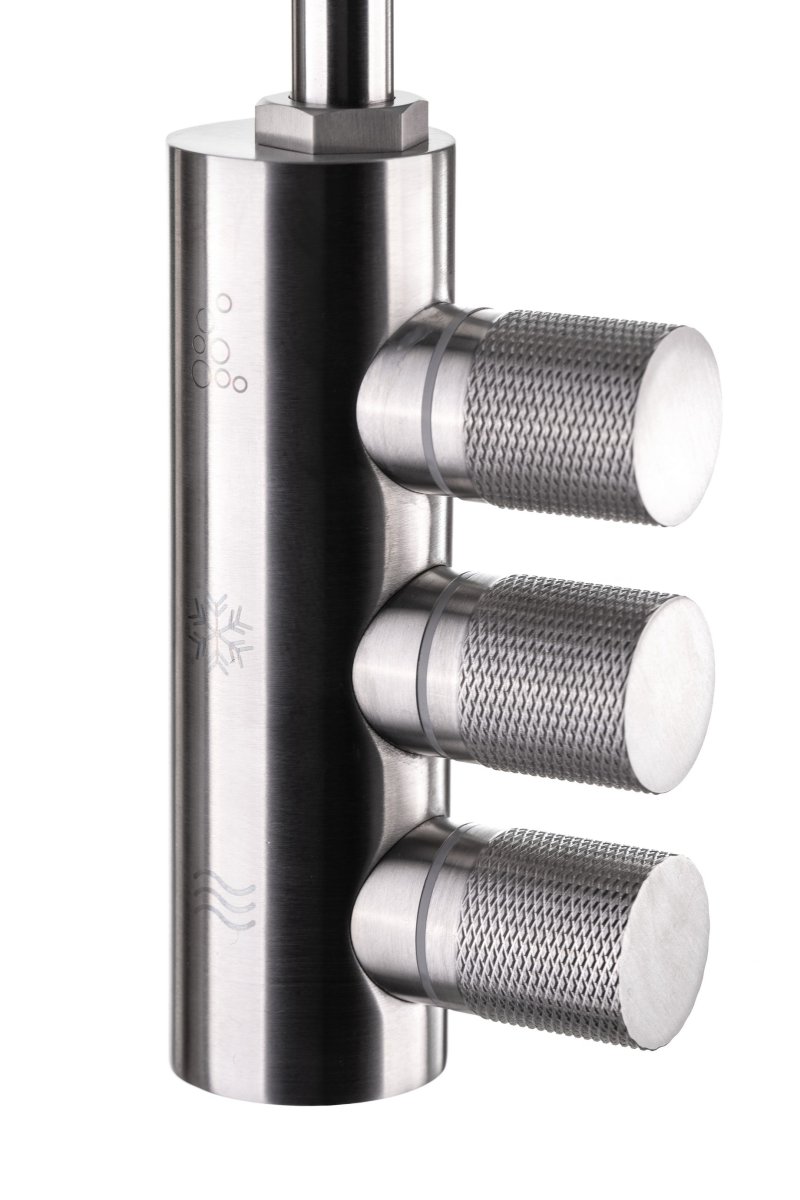 Гейзер Комбинированный смеситель Ханлен (25686) нерж. сталь