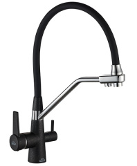 Zorg Комбинированный смеситель SH 903-6 BLACK CR хром, черный металлик