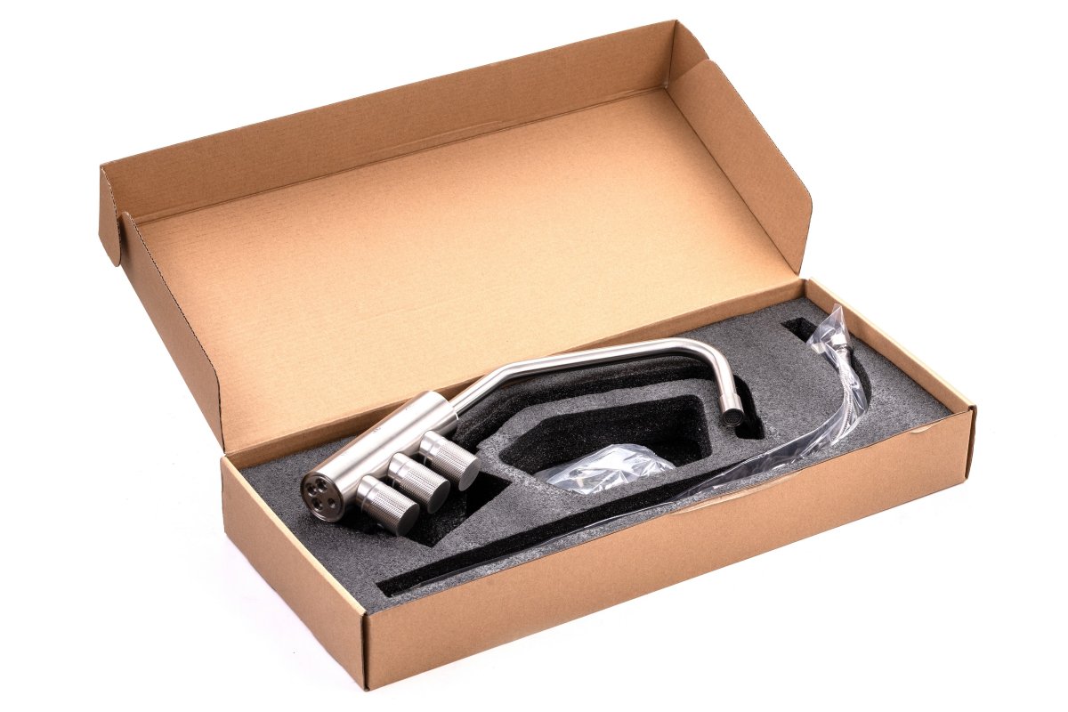 Гейзер Комбинированный смеситель Ханлен (25686) нерж. сталь