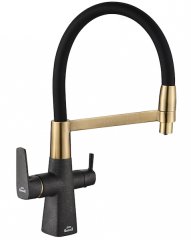 Zorg Комбинированный смеситель SH 818-6 BLACK BR бронза, черный металлик