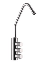 Гейзер Комбинированный смеситель Ханлен (25686) нерж. сталь