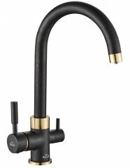 Zorg Комбинированный смеситель SH 713 BLACK BR бронза, черный металлик