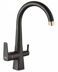Zorg Комбинированный смеситель SH 819 BLACK BR бронза, черный металлик