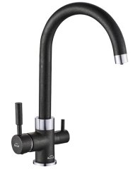 Zorg Комбинированный смеситель SH 713 BLACK CR хром, черный металлик