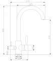 Zorg Комбинированный смеситель SH 713 BLACK BR бронза, черный металлик
